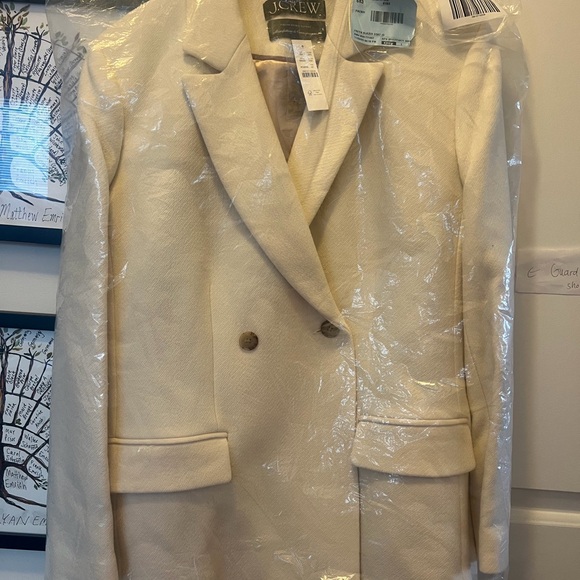 J. Crew Women's Cream Blazer Coat - Picture 2 of 4